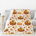 thumbnail image 1 of Gaeub Thanksgiving With Turkey Print Flannel Throw Blanket, Home Fleece Throw Blanket for Couch or Bed,Decorative Blankets,Lightweight Fuzzy Flannel Blanket-40"x30", 1 of 6