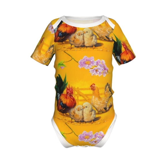 Gaeub The Chicken Family Print Infant Climbing Onesie,Toddler Outfit,Newborn Baby Bodysuit,Baby Boy Girl Clothes -