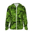 thumbnail image 1 of Gaeub Tiny Green Fern Leaves Men's and Women's UPF 50+ Long-Sleeved Sun Protection Clothing, Fishing Shirt Long Sleeve Zip-Large, 1 of 7