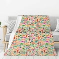 thumbnail image 1 of Gaeub Travel Print Flannel Throw Blanket, Home Fleece Throw Blanket for Couch or Bed,Decorative Blankets,Lightweight Fuzzy Flannel Blanket-80"x60", 1 of 6