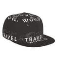 thumbnail image 1 of Gaeub Travel The World1 Flat Bill Snapback Hats Baseball Caps with Adjustable for Running Workouts and Outdoor Activities, 1 of 9