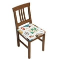 thumbnail image 1 of Gaeub Travel1 Square Chair Seat Covers, Stretch Fitted Printed Chair Seat Cushion Cover for Kitchen, Office - One Size, 1 of 9