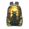 thumbnail image 1 of Gaeub Tree Meditating Raccoon Print Clear Backpack ,Clear Transparent Backpack, PVC Bag with Side Pockets,for Concert, Beach, Work, Travel & Sporting, 1 of 7
