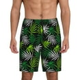 thumbnail image 1 of Gaeub Tropical Leaves1 Printed Men's Short Pajama Pants, Lightweight Lounge & Sleep Bottoms Keep You Cool - Medium, 1 of 9