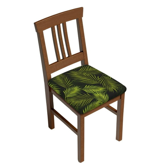 Gaeub Tropical Palm Leaves Fern Leaf Square Chair Seat Cushion Cover,Wear-Resistant Chair Seat Cover, Household Chair Essentials,Anti-Scratch