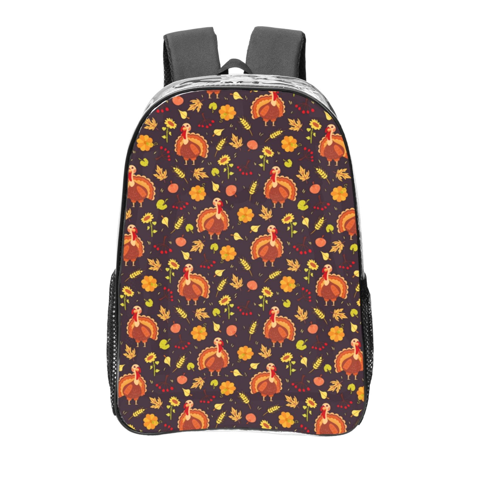 Gaeub Turkey Bird Print Clear Backpack ,Clear Transparent Backpack, PVC ...