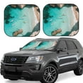 thumbnail image 1 of Gaeub Turquoise Beach Kayaking Print 2-Piece Windshield Sun Shade,Foldable Car Front Window Sunshade,for Most Cars SUV Truck,Heat Blocker Visor Protector-Medium, 1 of 6