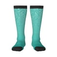 thumbnail image 1 of Gaeub Turquoise Glitter Printed Design Socks Stretchy High Tube Socks for Men Women Teens , Softball Soccer Socks for Hiking, Sport, 1 of 6