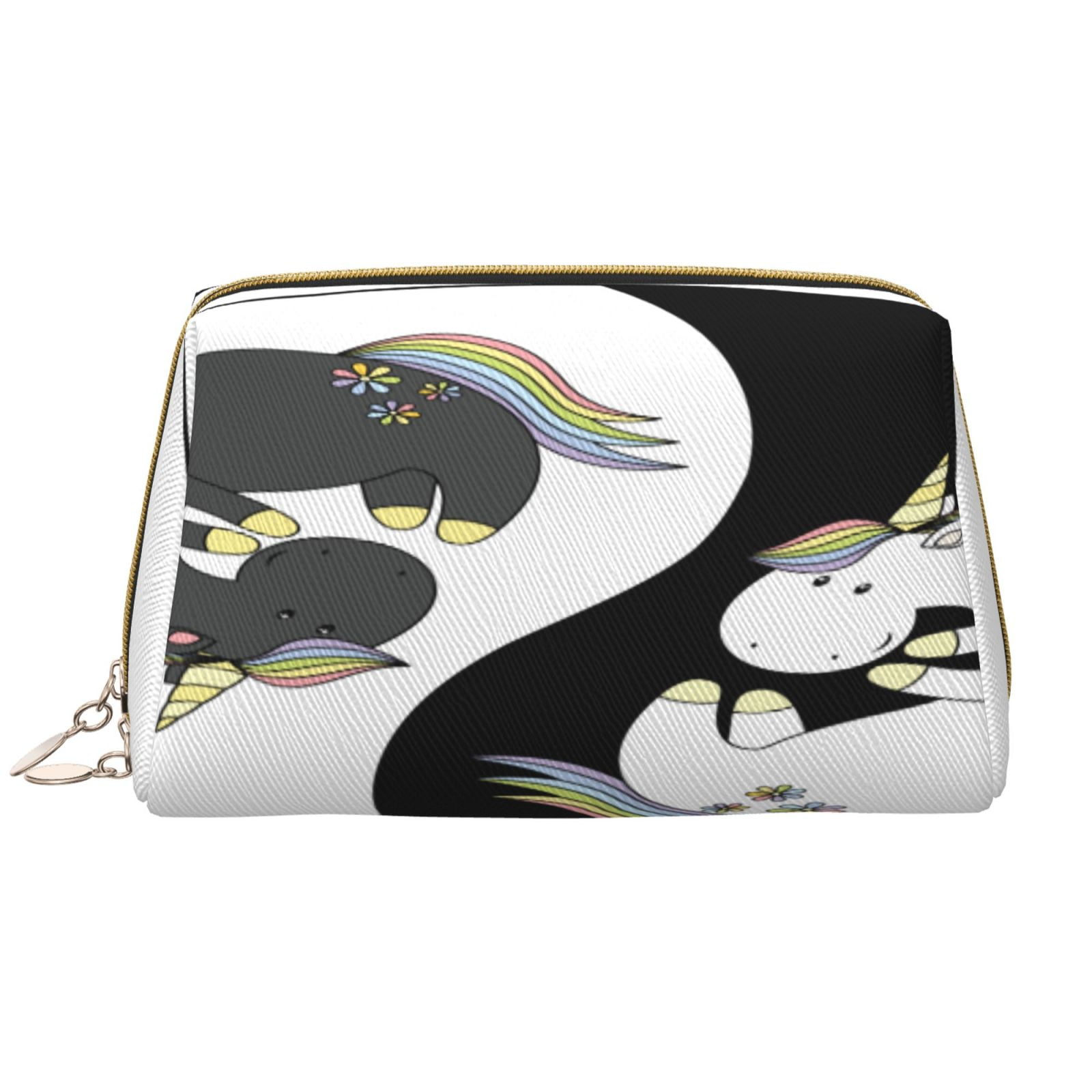 Gaeub Unicorn in Yoga Printed Travel Cosmetic Bag,Makeup Bag - Main Image