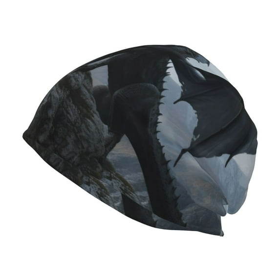 Gaeub Valley Gray Dragon Knit Cuffed Beanie Top Level Beanie Men Women Winter Knit Caps Soft Ski Hat