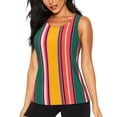 thumbnail image 1 of Gaeub Vertical Stripes Women's Workout Tank Tops Lightweight Sleeveless Shirts for Women for Athletic Running Tennis Yoga - Medium, 1 of 9