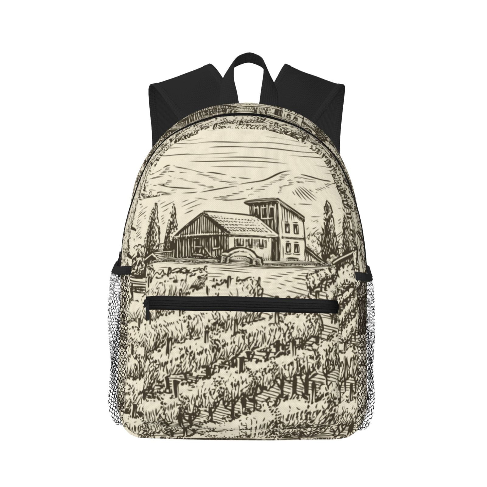Gaeub Vineyard Landscape School Backpack Waterproof Bookbag for Men ...