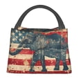 thumbnail image 1 of Gaeub Vintage American Flag Elephant Collapsible Cooler Bag Insulated,Leakproof Food Bag for Hot or Cold Food Delivery,Travel Insulated Bag, or Beach Cooler Bags, 1 of 6