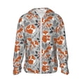 thumbnail image 1 of Gaeub Vintage Blue Fox Family A Men's and Women's UPF 50+ Long-Sleeved Sun Protection Clothing, Fishing Shirt Long Sleeve Zip-Small, 1 of 7