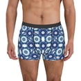 thumbnail image 1 of Gaeub Vintage Blue Print Men's Boxer Briefs,Super Fit Boxer Briefs for Men,Quick-Dry Underwear with 4-Way Stretch-Medium, 1 of 5