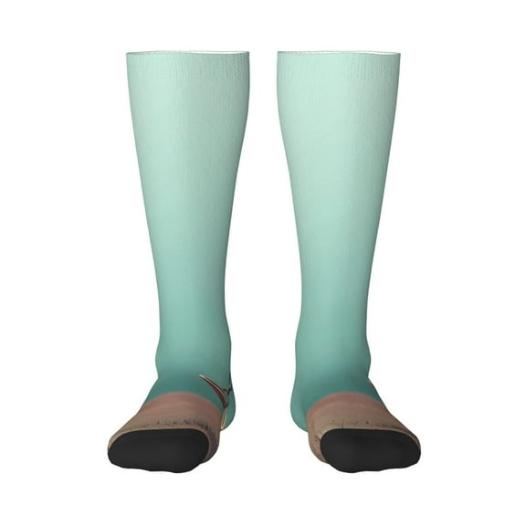 Gaeub Vintage Brass Balance Scale Printed Design Socks Stretchy High Tube Socks for Men Women Teens , Softball Soccer Socks for Hiking, Sport