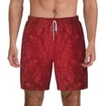 thumbnail image 1 of Gaeub Vintage Burgundy Mens Swim Trunks Stretch Beach Shorts Quick Dry for Men Swim Shorts Swimwear with Pockets- XX-Large, 1 of 9