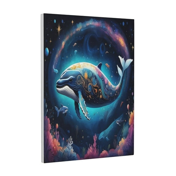 Gaeub Vintage Colorful Patterned Dolphin Print Canvas Wall Art for Bathrooms Bedroom,Wall Decor,Framed Artwork for Wall,Modern Wall Decorations Prints Picture,Home Decor Wall Pictures 30" x 40"