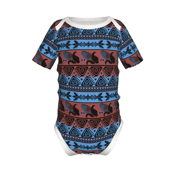 Gaeub Vintage Corn Pattern in Red Blue Print Infant Climbing Onesie,Toddler Outfit,Newborn Baby Bodysuit,Baby Boy Girl Clothes -18 Months