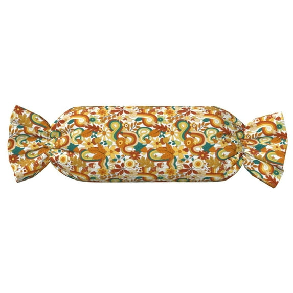 Gaeub Vintage Floral Print Candy Pillow Cylindrical Pillows,Candies Shaped Accent Throw Pillow Including pillow core, for Couch Bed Sofa Living Room 22.4 x 9.8Inches