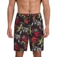 thumbnail image 1 of Gaeub Vintage Gaming Printed Men's Short Pajama Pants, Lightweight Lounge & Sleep Bottoms Keep You Cool - Large, 1 of 9