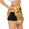 thumbnail image 1 of Gaeub Vintage Marble Pattern Sunflower Print Women's Athletic Shorts,High Waisted Running Shorts,Pocket Sporty Short,Gym Elastic Workout Shorts-X-Large, 1 of 7