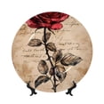thumbnail image 1 of Gaeub Vintage Rose Botanical Art Print Ceramic Plate,Dinner Plates,Bone China Decorative Plates with Display Stand,Art Ceramic Ornaments for Wall Hanging Decoration-7in, 1 of 6