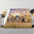 thumbnail image 1 of Gaeub Vintage Wildlife Protection Printed Flannel Throw Blanket,Plush Throw,Fuzzy Bed Blanket for Bedding Sofa and Travel,Decorative Blanket-60"x50", 1 of 6