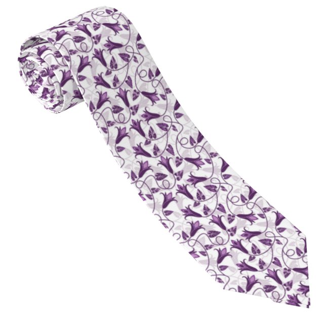 Gaeub Violets Flowers Men's Classic Woven Jacquard Necktie Perfect for