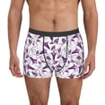 thumbnail image 1 of Gaeub Violets Flowers Print Men's Boxer Briefs,Super Fit Boxer Briefs for Men,Quick-Dry Underwear with 4-Way Stretch-Medium, 1 of 5