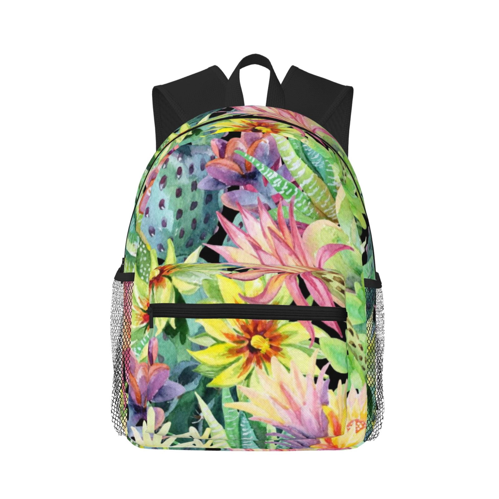 Cactus Rucksack Gaeub Watercolor Blooming Cactus School Backpack Waterproof Bookbag for ...