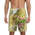 thumbnail image 1 of Gaeub Watercolor Canary Bird Printed Men's Short Pajama Pants, Lightweight Lounge & Sleep Bottoms Keep You Cool - Small, 1 of 9