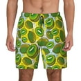 thumbnail image 1 of Gaeub Watercolor Kiwi Fruits Summer Mens Swim Trunks Stretch Beach Shorts Quick Dry for Men Swim Shorts Swimwear with Pockets- Large, 1 of 9