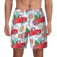 thumbnail image 1 of Gaeub Watercolor Red Truck And Fir Tree Mens Swim Trunks Stretch Beach Shorts Quick Dry for Men Swim Shorts Swimwear with Pockets- XX-Large, 1 of 9