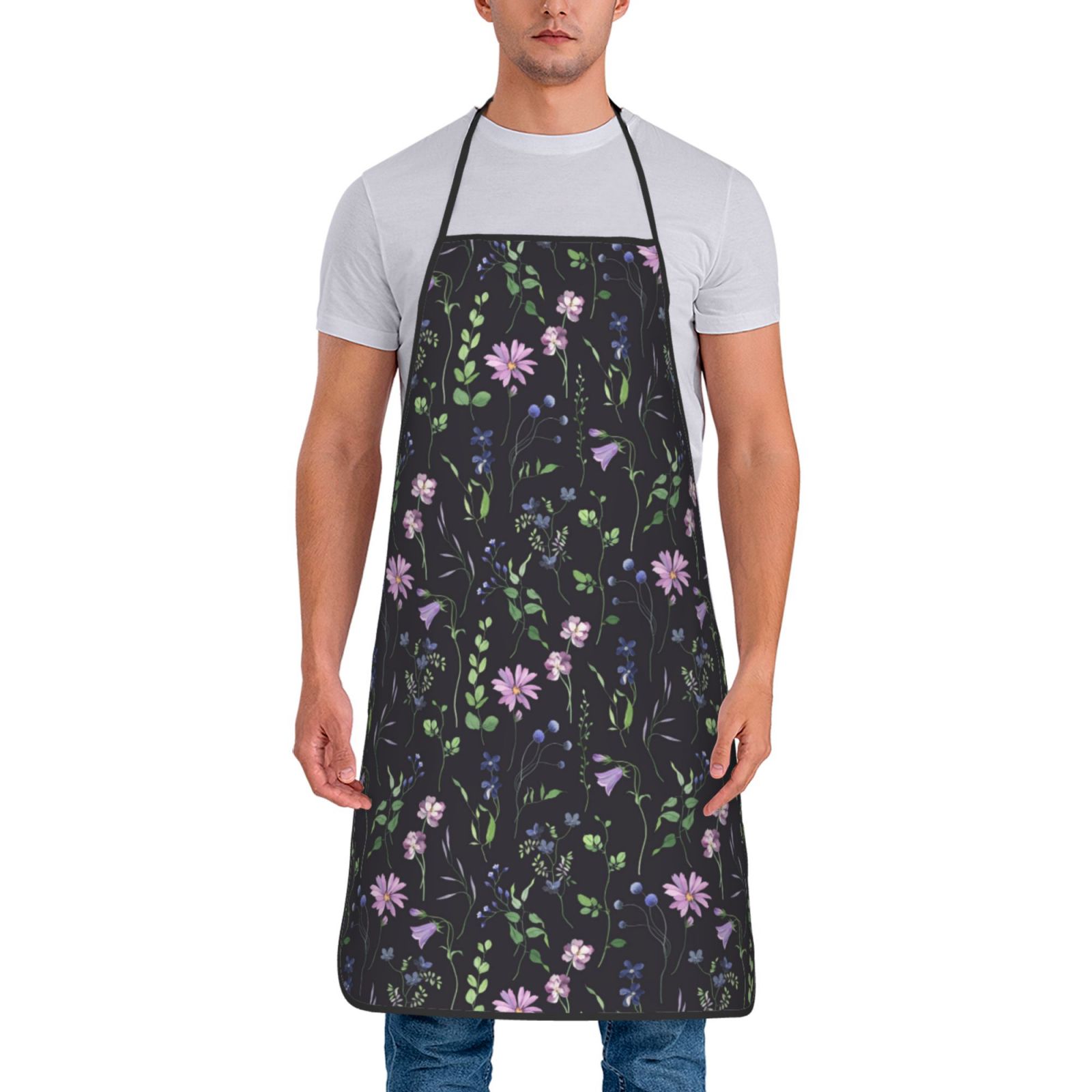 Gaeub Watercolor Wildflower 1 Print Apron for Men and Women,Waterproof ...