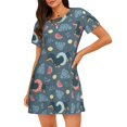 thumbnail image 1 of Gaeub Watermelons Dachshunds Print Women's Short-Sleeved Nightdress,Loose Comfy Pajama Sleepwear,Summer Night-dresses for Women, 1 of 6