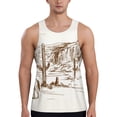 thumbnail image 1 of Gaeub Western Desert Cowboys Men's Athletic Tank Top, Workout Sleeveless Shirts, Running Tank Tops for Gym, Running, Training - XX-Large, 1 of 9