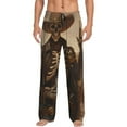 Gaeub Western Skull Cowboy Men's Soft Pajama Pants with Elastic Waist, Drawstring, and Pockets