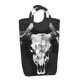 Gaeub White Black Sheep skull Print 50L Large Laundry Hampers with