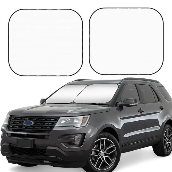 Gaeub White Foldable Auto Sun Blocker Visor, Sunshade for Car Front Window, Keeps Your Vehicle Cool - Small