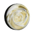 thumbnail image 1 of Gaeub White Rose 14-17in Tire Cover, Spare Tire Cover, for Camper Caravan, Trailer, Car, Truck, SUV, Jeep - 15 inch, 1 of 9