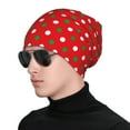thumbnail image 1 of Gaeub White and Green Polka Dot Print Beanie Hats for Men Women,Winter Caps,Knit Cuffed Beanie,Cuffed Cap,Great for Winter Activities, 1 of 7