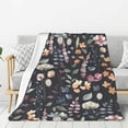 thumbnail image 1 of Gaeub Wildflower Watercolor 1 Print Flannel Throw Blanket, Home Fleece Throw Blanket for Couch or Bed,Decorative Blankets,Lightweight Fuzzy Flannel Blanket-60"x50", 1 of 6