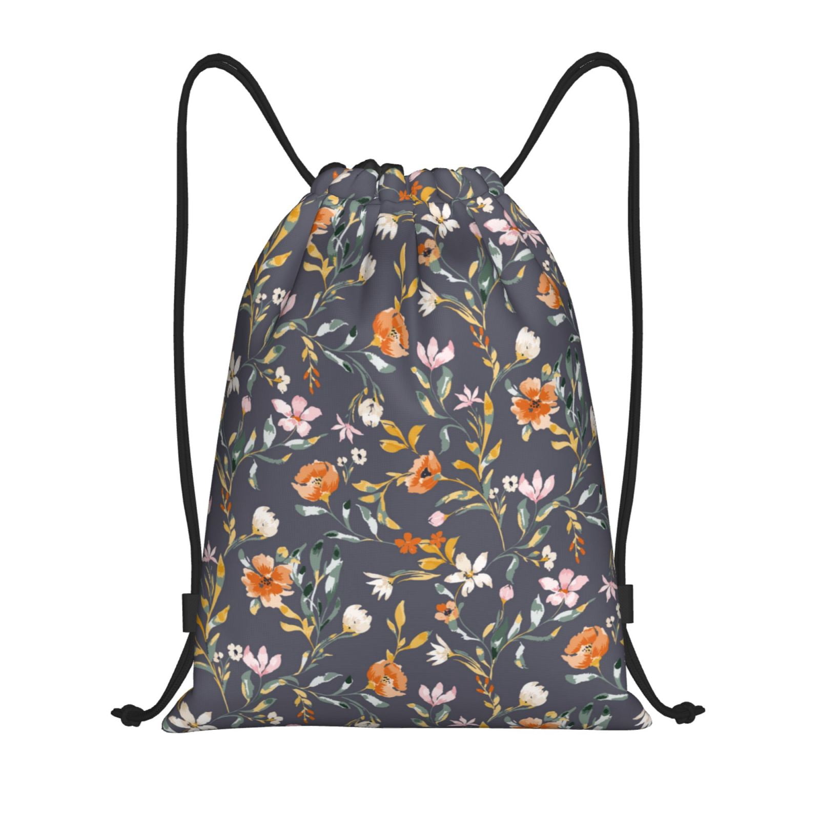 Large String Backpack Gaeub Wildflowers Drawstring Backpack Bag Sport Gym Sackpack Heavy Duty ...