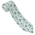 thumbnail image 1 of Gaeub Winter Wonderland Light Blue Men's Classic Woven Jacquard Necktie Perfect for Weddings & Parties, 1 of 7