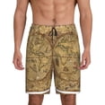 thumbnail image 1 of Gaeub World Map1 Printed Men's Short Pajama Pants, Lightweight Lounge & Sleep Bottoms Keep You Cool - XX-Large, 1 of 9