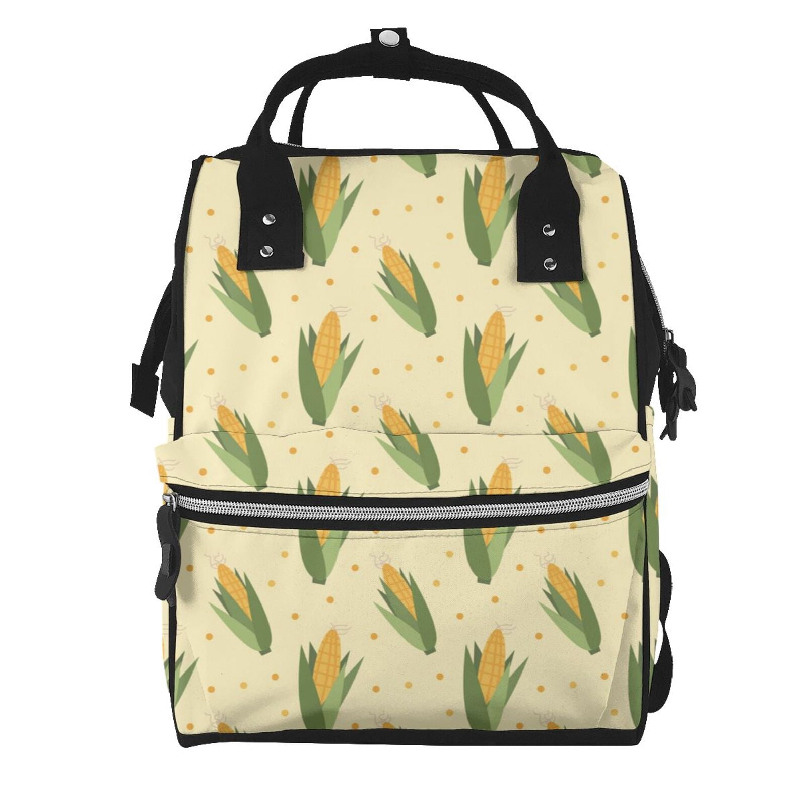 Gaeub Yellow Corn Print Mummy Diaper Bag Backpack,Durable Maternity Baby Nappy Casual Shoulder Bags,Travel Hiking Outdoor Pack