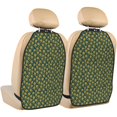 thumbnail image 1 of Gaeub Yellow Floral Print Anti-Kick Storage Mat for Car Seats 2 Pcs, Car Kick Mats with 3 Pocket Protector, Essential Car Seat Protector for Child Car Seat,Car Seat Protector, 1 of 8