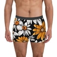 thumbnail image 1 of Gaeub Yellow White Daisy Pattern Print Men's Boxer Briefs,Super Fit Boxer Briefs for Men,Quick-Dry Underwear with 4-Way Stretch-X-Large, 1 of 5