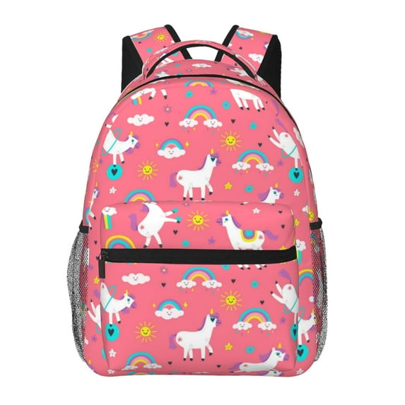 Gaeub Yoga Unicorn Ergonomic Lightweight Laptop Backpack - Multiple Pockets for School, Work, Travel, Outdoor Activities -One Size